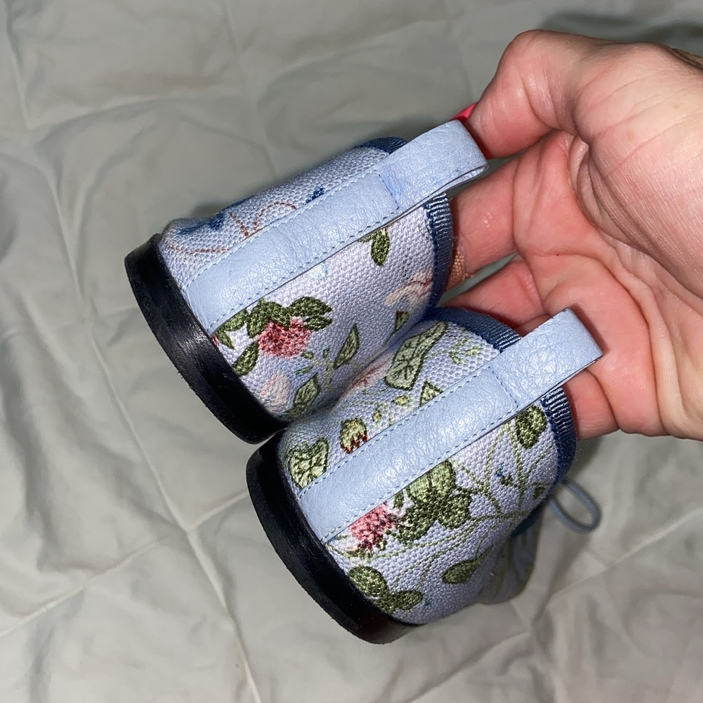 EUC Gucci womens shoes Ali flats floral print bow - Picture 4 of 15
